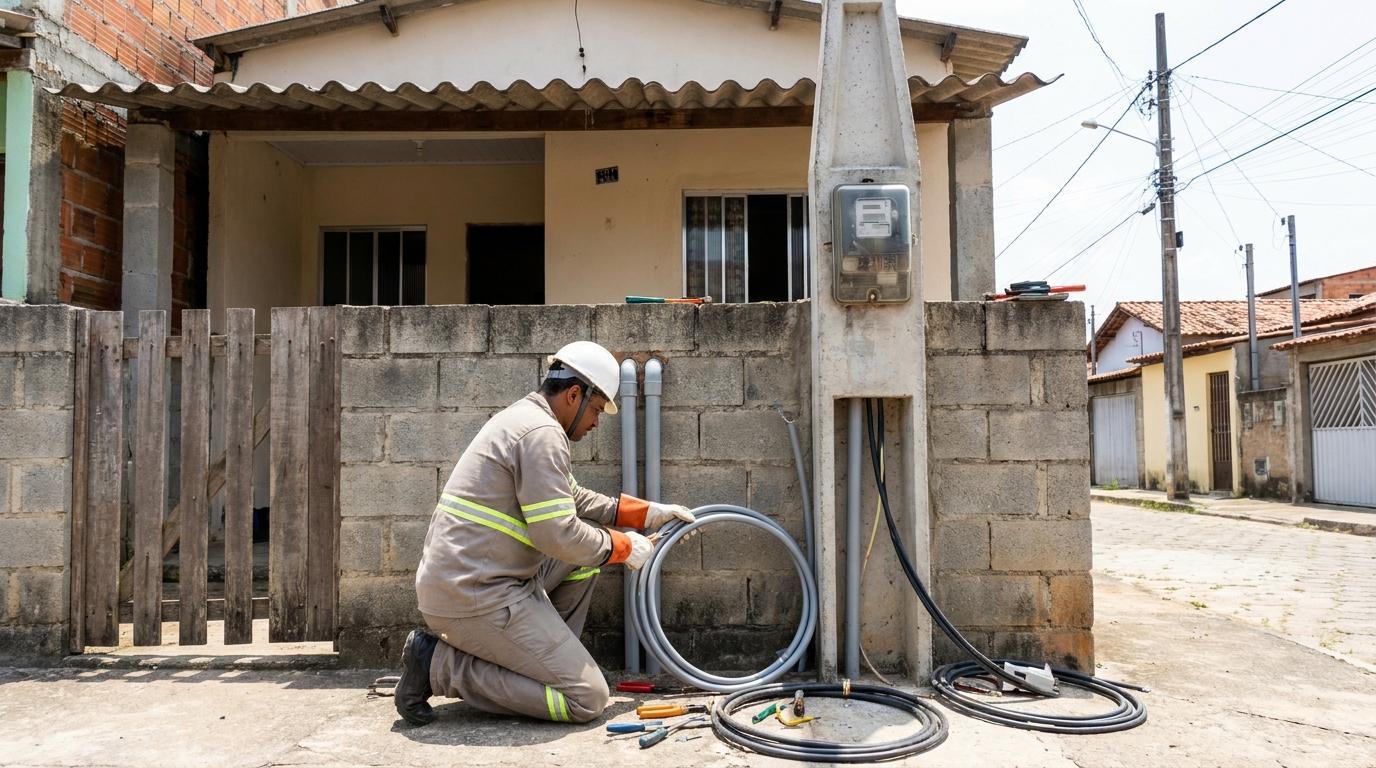 Instalação de Poste Padrão em Campina Grande‑PB